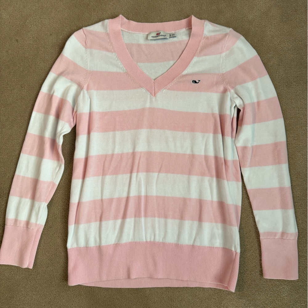 Vineyard Vines V-Neck Striped Sweater